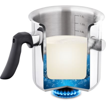 Lamart - Contenitore per latte 1,5 l in acciaio inox
