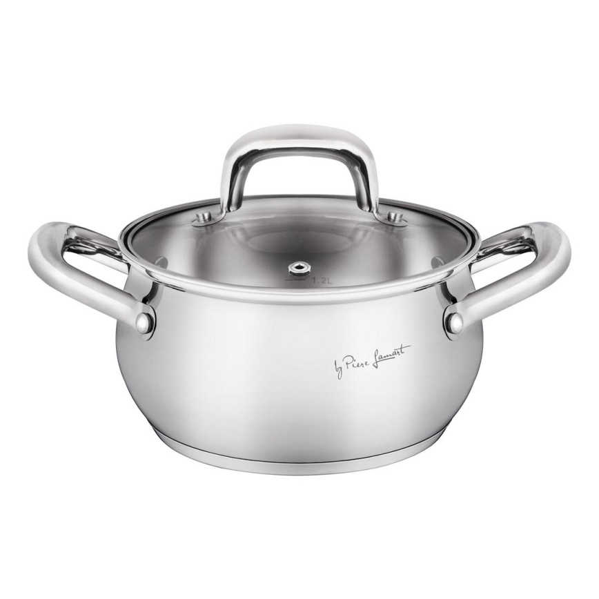 Lamart - Pentola con coperchio 16 cm in acciaio inox