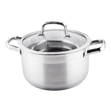 Lamart - Pentola con coperchio 24 cm in acciaio inox