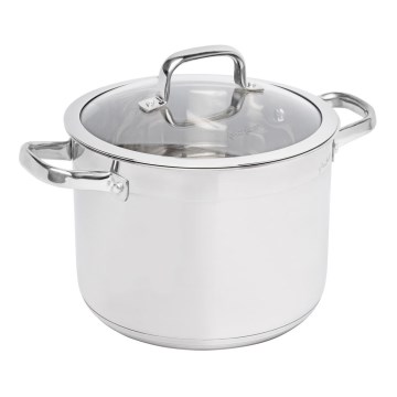 Lamart - Pentola con coperchio 24 cm in acciaio inox