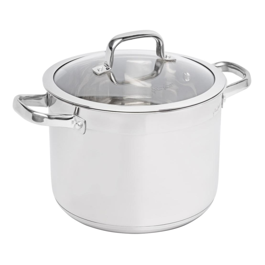 Lamart - Pentola con coperchio 24 cm in acciaio inox