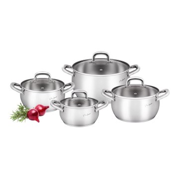 Lamart - Set pentole 8 pezzi in acciaio inox