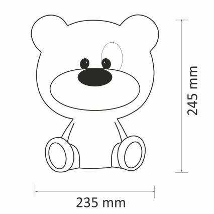 Lampada a LED dimmerabile per bambini BIBI LED/2,5W/3,7V 1200 mAh