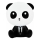 Lampada a LED dimmerabile per bambini PANDA LED/2,5W/3,7V 1200 mAh