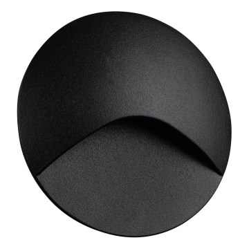 Lampada a LED per scale EXIN LED/2,5W/230V 3000K IP65 nera rotonda