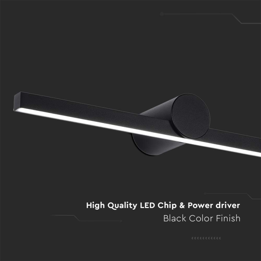 Lampada a LED per specchio da bagno 10W/230V 4000K IP65 nero
