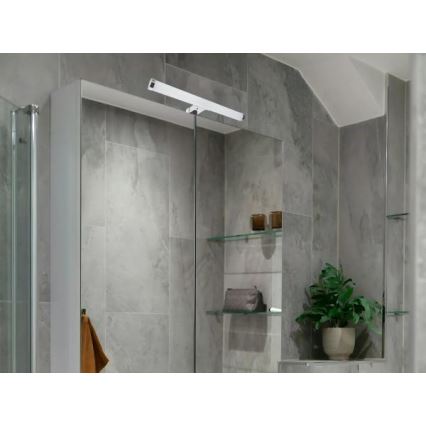 Lampada a LED per specchio da bagno 8W/230V 30 cm IP44 cromo lucido