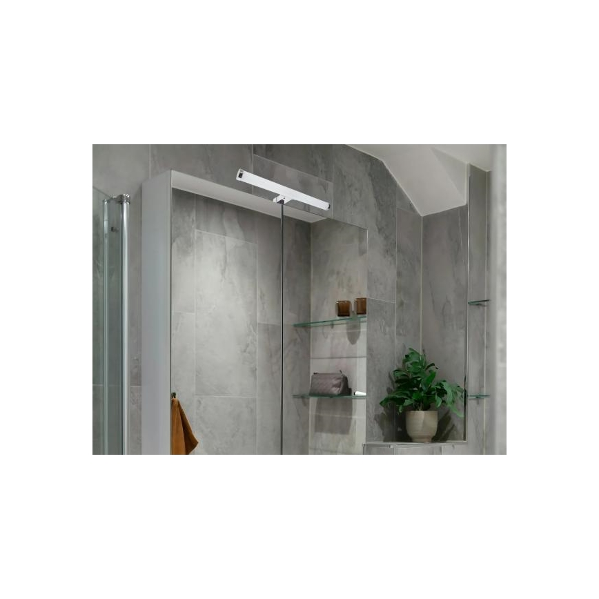 Lampada a LED per specchio da bagno 8W/230V 30 cm IP44 cromo lucido