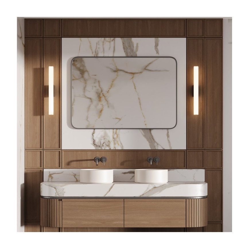 Illuminazione LED per specchio da bagno LINEA LED/12W/230V 3000/4000/6000K IP44 61 cm nero