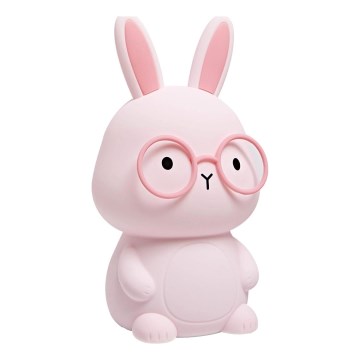 Lampada a LED RGBW dimmerabile per bambini FLORKA LED/1W/5V USB 1200 mAh coniglietto rosa