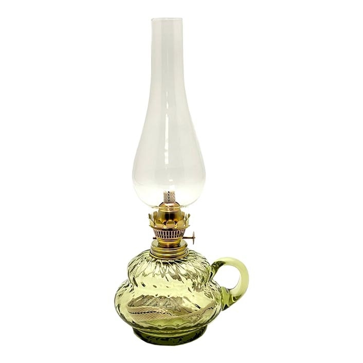 Lampada a olio ANNA 34 cm verde foresta quadrati