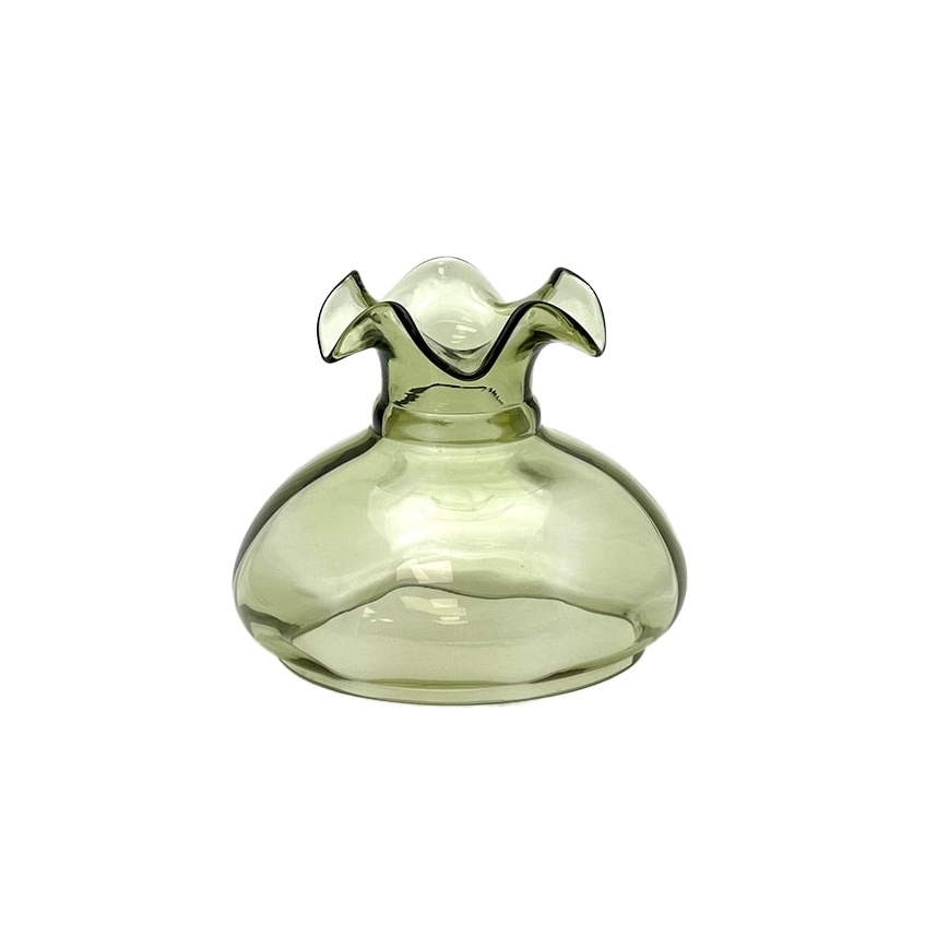 Lampada a olio MONIKA 34 cm verde foresta quadrati