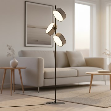 Lampada a piantana DRUMZ 3xE14/10W/230V grigia