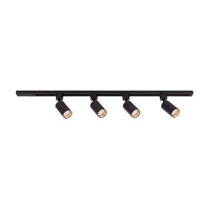 Lampada a soffitto per sistema a binario TRACER 4xGU10/10W/230V 1 m nera
