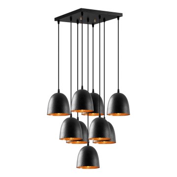 Lampada a soffitto TATTOO 9xE27/40W/230V nera
