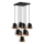 Lampada a soffitto TATTOO 9xE27/40W/230V nera
