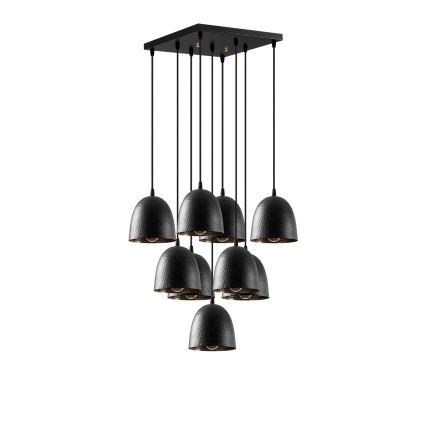 Lampada a soffitto TATTOO 9xE27/40W/230V nera
