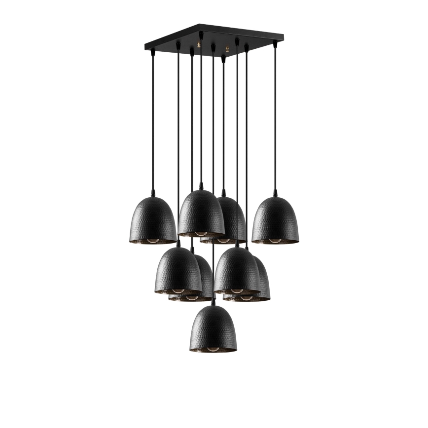 Lampada a soffitto TATTOO 9xE27/40W/230V nera
