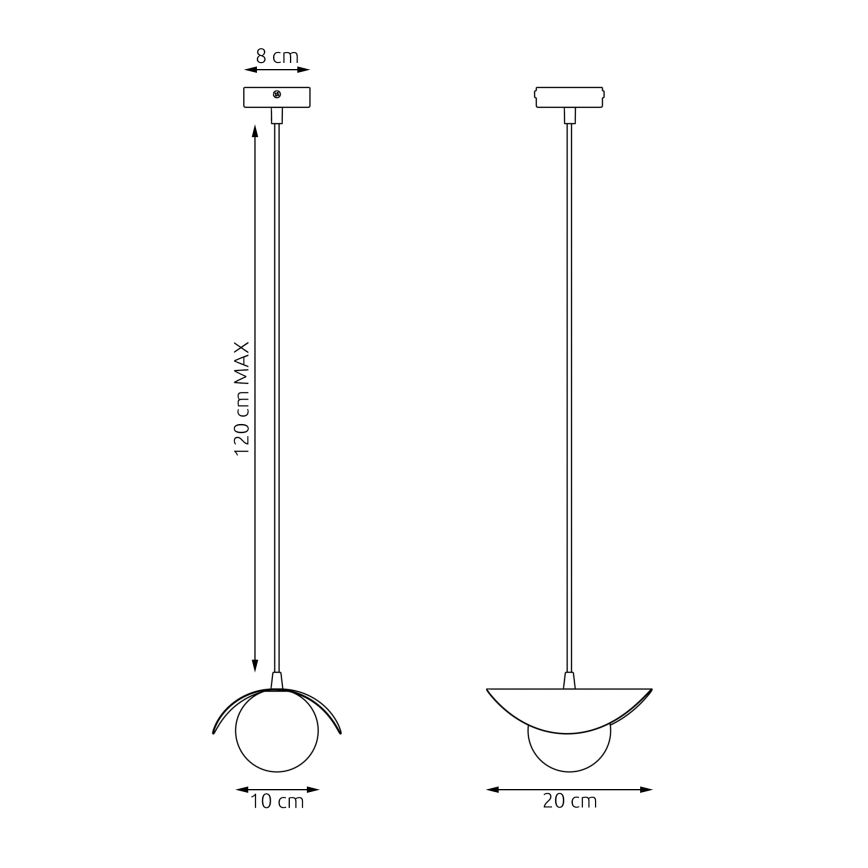 Lampada a sospensione a cavo RITUAL 1xG9/8W/230V bianca