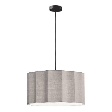 Lampada a sospensione a cavo WAVY 1xE27/14W/230V grigio