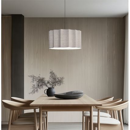 Lampada a sospensione a cavo WAVY 1xE27/14W/230V grigio