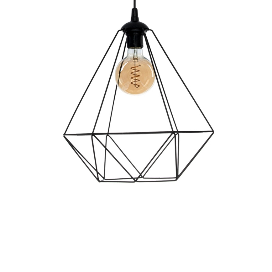 Lampada a sospensione BASKET 1xE27/60W/230V nero