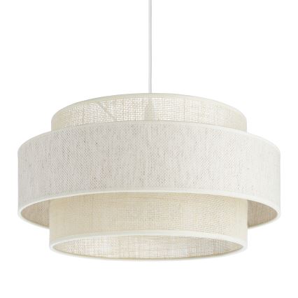 Lampada a sospensione BOHO con cavo 1xE27/60W/230V Ø 40 cm crema/iuta
