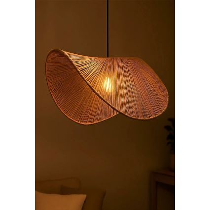 Lampada a sospensione BOHO su cavo 1xE27/40W/230V in rafia