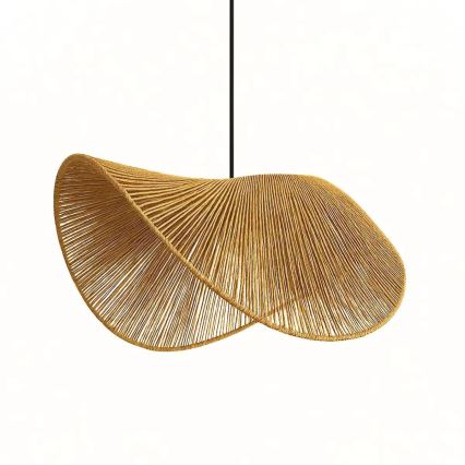 Lampada a sospensione BOHO su cavo 1xE27/40W/230V in rafia