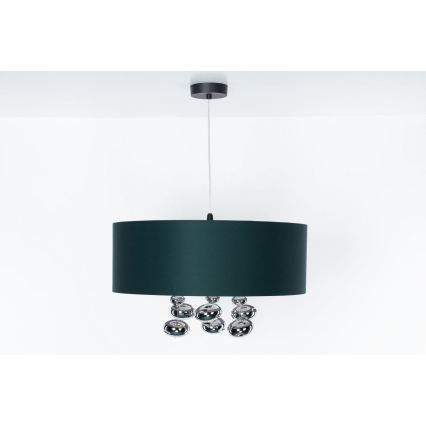 Lampada a sospensione BUBBLE 1xE27/60W/230V Ø 50 cm verde