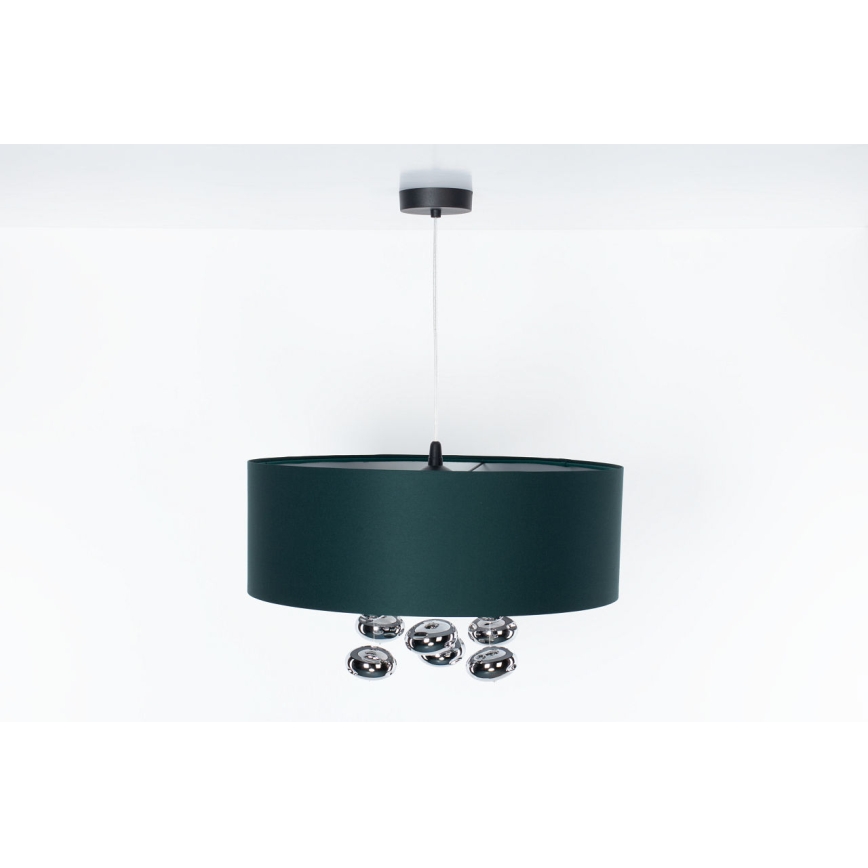 Lampada a sospensione BUBBLE 1xE27/60W/230V Ø 50 cm verde