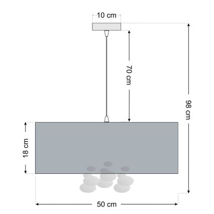 Lampada a sospensione BUBBLE 1xE27/60W/230V Ø 50 cm verde