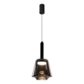 Lampada a sospensione BUENO 1xGX53/9W/230V diam. 18 cm nero fumé