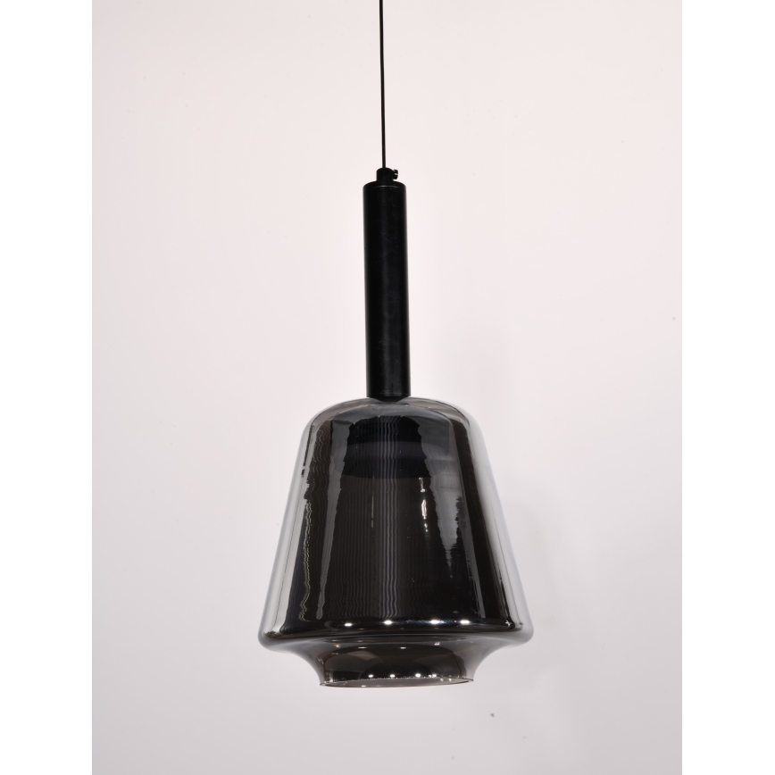 Lampada a sospensione BUENO 1xGX53/9W/230V diam. 18 cm nero fumé