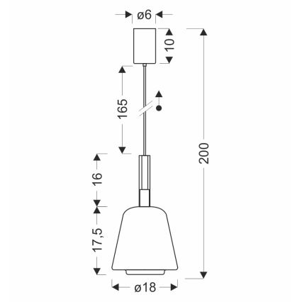Lampada a sospensione BUENO 1xGX53/9W/230V diam. 18 cm nero fumé