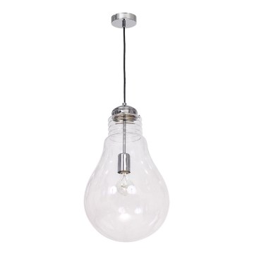 Lampada a sospensione BULBO 1xE27/60W cromo lucido