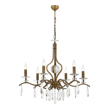 Lampada a Sospensione CLASSIC 6xE14/40W/230V Bronzo