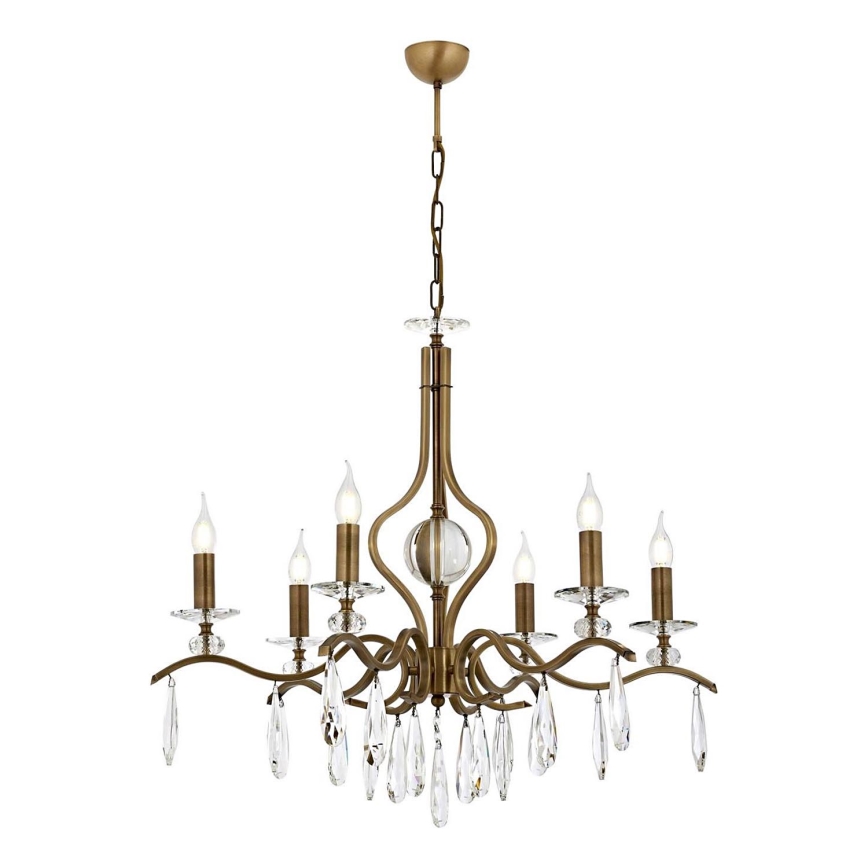 Lampada a Sospensione CLASSIC 6xE14/40W/230V Bronzo