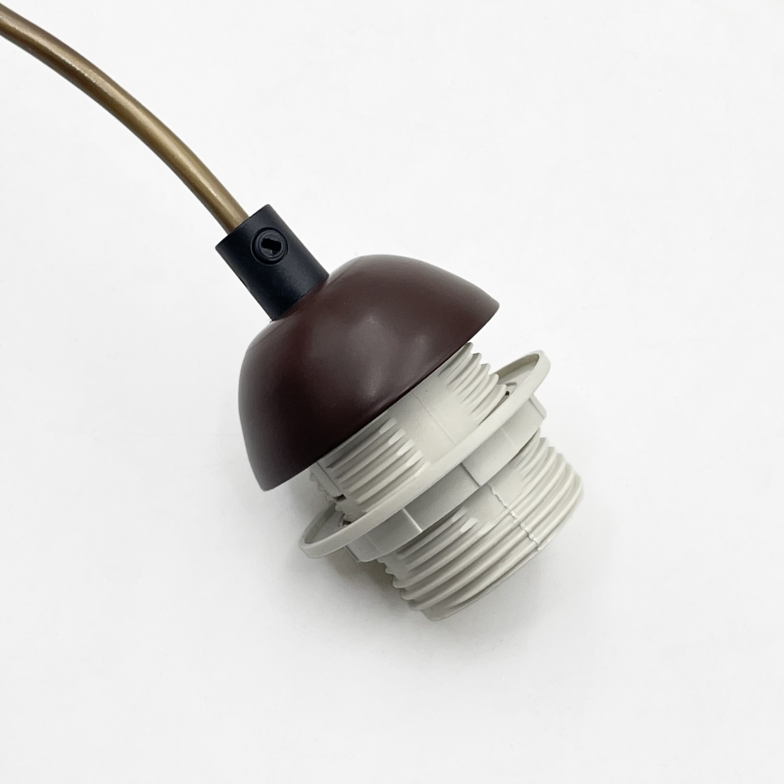 Lampada a sospensione con cavo AIDA 1xE27/15W/230V Ø 25 cm rovere/crema