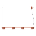 Lampada a sospensione con cavo AURA 4xGX53/10W/230V rossa