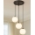 Lampada a sospensione con cavo BALLISTIC 3xE27/40W/230V nera