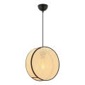 Lampada a sospensione con cavo BIG DRUM 1xE27/60W/230V beige/nero