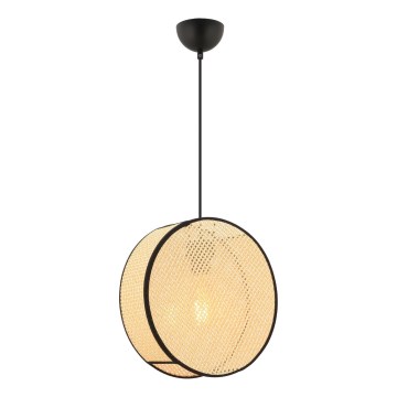 Lampada a sospensione con cavo BIG DRUM 1xE27/60W/230V beige/nero