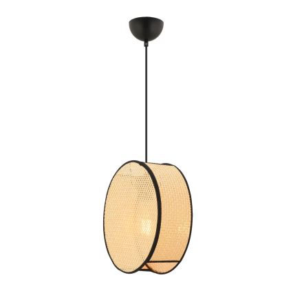Lampada a sospensione con cavo BIG DRUM 1xE27/60W/230V beige/nero