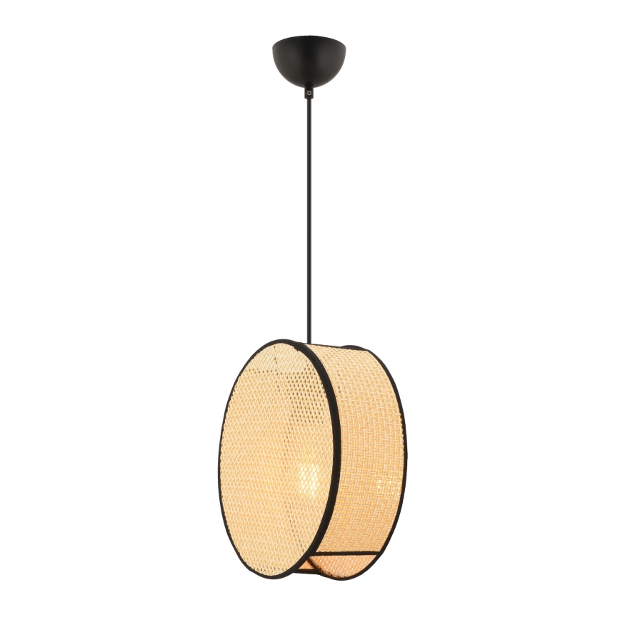 Lampada a sospensione con cavo BIG DRUM 1xE27/60W/230V beige/nero