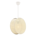 Lampada a sospensione con cavo BIG DRUM 1xE27/60W/230V color crema