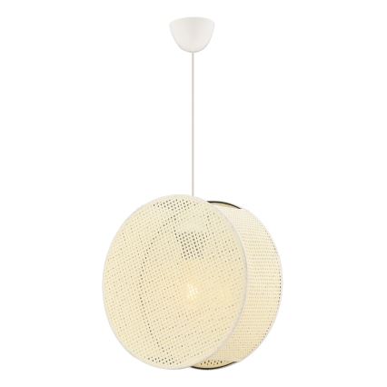 Lampada a sospensione con cavo BIG DRUM 1xE27/60W/230V color crema