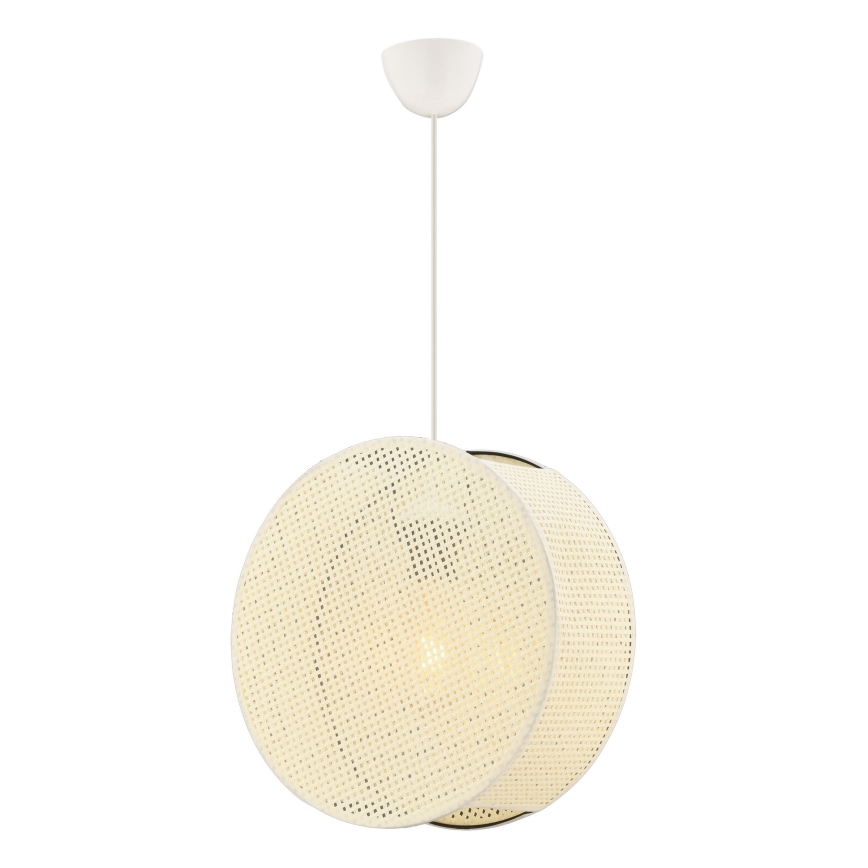 Lampada a sospensione con cavo BIG DRUM 1xE27/60W/230V color crema