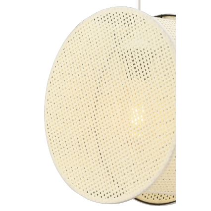 Lampada a sospensione con cavo BIG DRUM 1xE27/60W/230V color crema