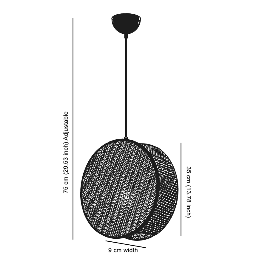 Lampada a sospensione con cavo BIG DRUM 1xE27/60W/230V color crema